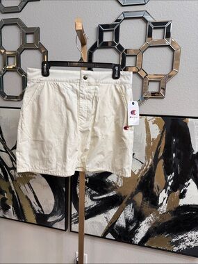 Champion Women’s Cream High-Waist Casual Shorts